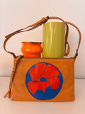 sac à bandoulière coquelicot blue and green